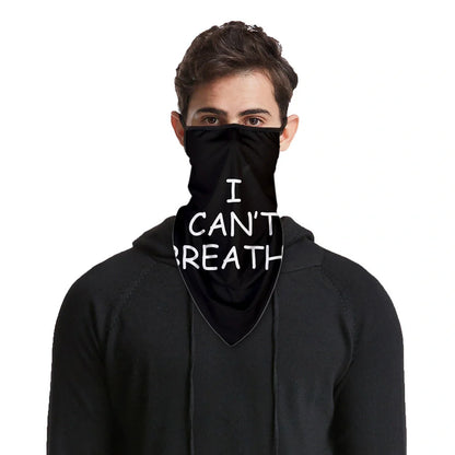 I can't breathe scarf in lightweight polyester, suitable for all seasons