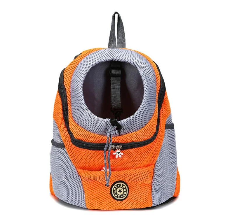Versatile pet carrier backpack with breathable mesh and Oxford fabric construction, accommodating pets up to 26 lbs for travel and outdoor adventures.