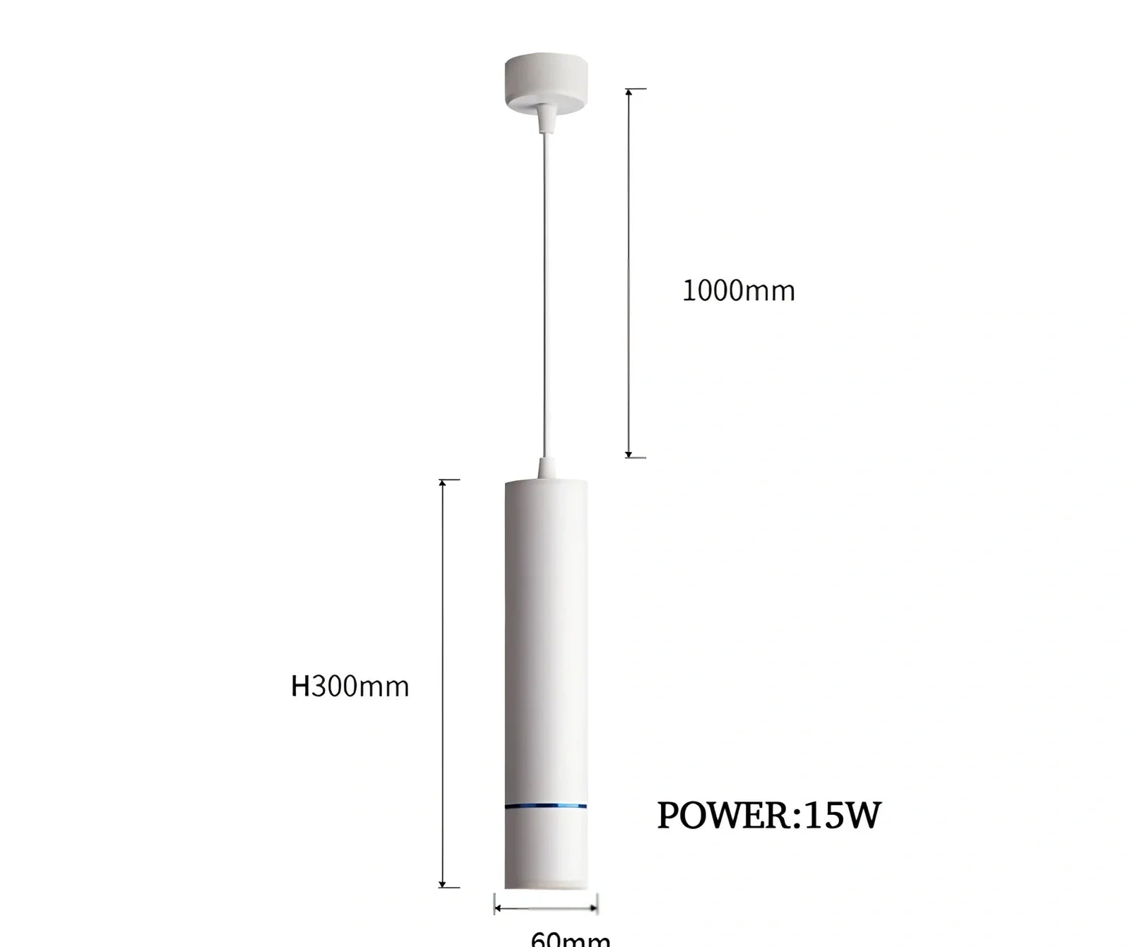 LED macaron spotlight in black finish with 60mm diameter and aluminium body construction