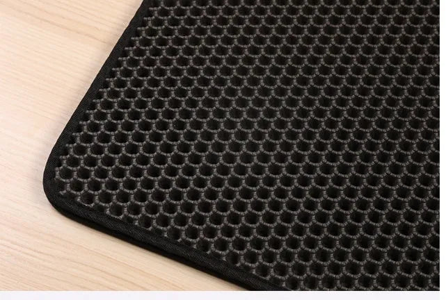 EVA double-layer cat litter mat in black, brown, grey, light blue or pink, sizes S to XL