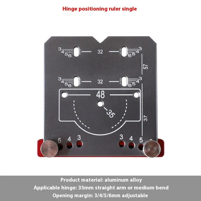 35mm Hinge Punch Locator Adjustable Margin Mark Number Hinge Positioning Ruler Cabinet Door Installation Woodworking DIY Tool Hard Alloy Blade