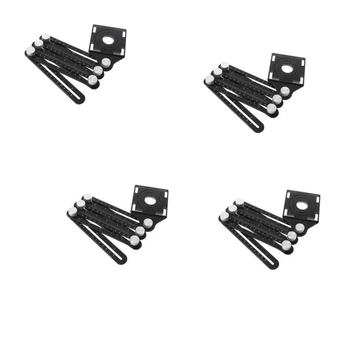 Aluminum alloy six-folding multi-angle measuring ruler for precise tile and flooring projects