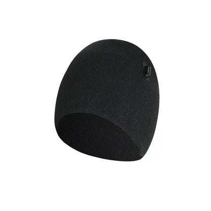 Heated cotton hat with intelligent temperature adjustment in wine red, grey, and black