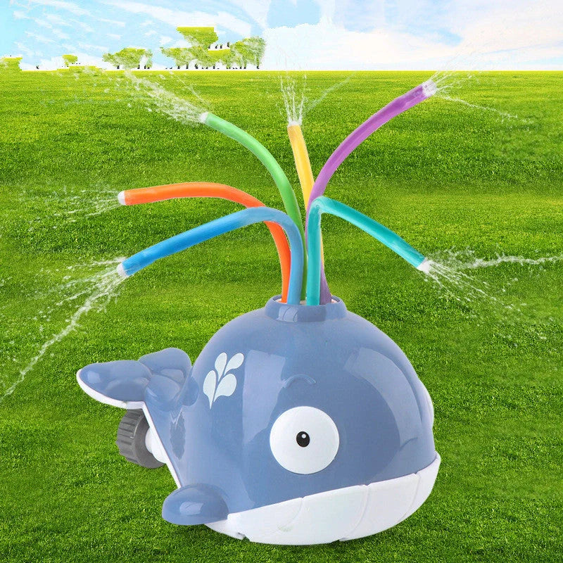 Cartoon Sprinkler Water Toy for kids summer play with rotating water spray