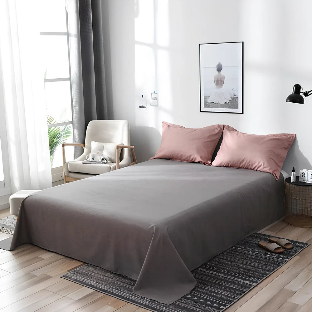 Dark grey diamond velvet bedding set with chitin fibre quilt on UK double bed