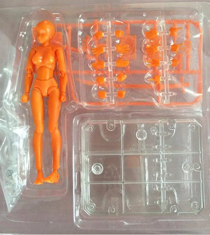 Articulated artist mannequin kits with interchangeable accessories for dynamic pose reference