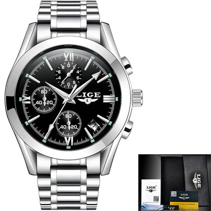 Sports quartz watch with 30M waterproof and mineral glass mirror