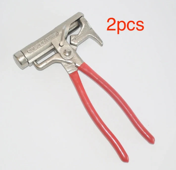 Red-handled household hammer with integrated Korean Shenzhen saw blade for multi-functional DIY use