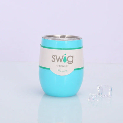 Swig Eggshell Cup - 12oz Stainless Steel Insulated Wine Tumbler with Variety of Color Options