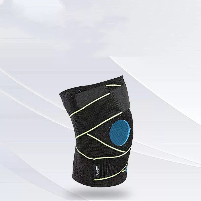 Black sports kneepads for cycling protection, lightweight and durable