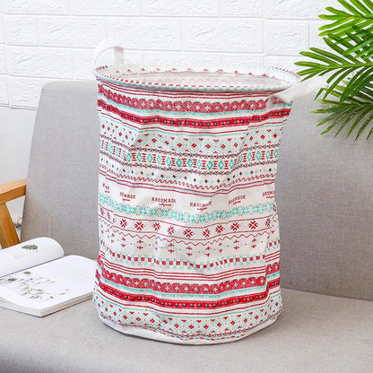 European-style cotton linen laundry basket in elegant designs for stylish home organization