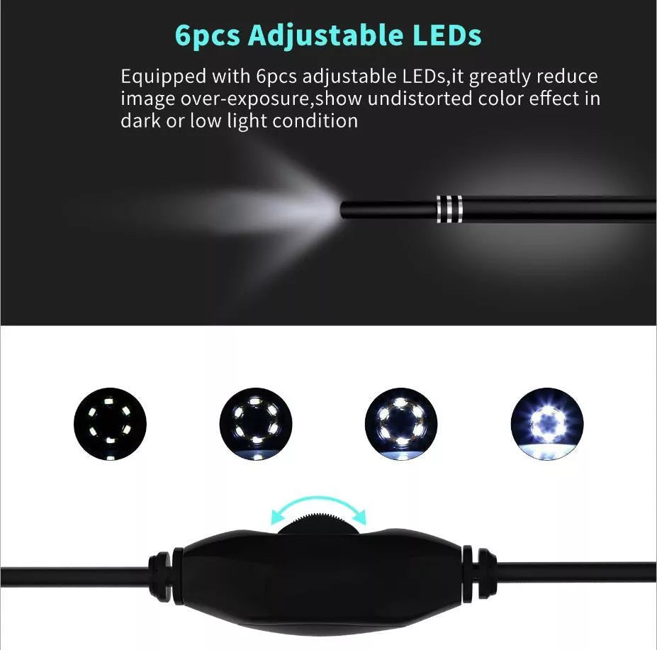 HD visual ear cleaning endoscope with USB and Android compatibility