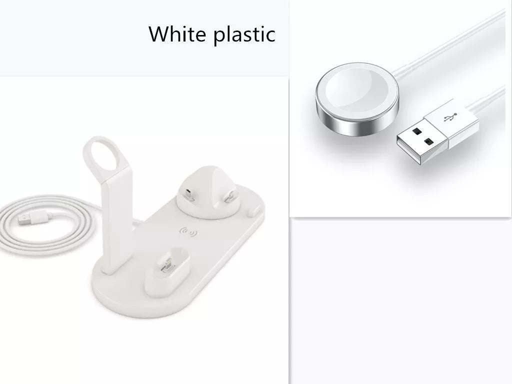 360-degree rotatable wireless charger stand with fast 10W charging for iPhone and Samsung devices