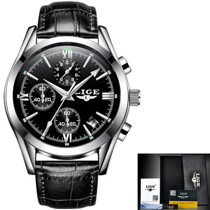 Sports quartz watch with 30M waterproof and mineral glass mirror