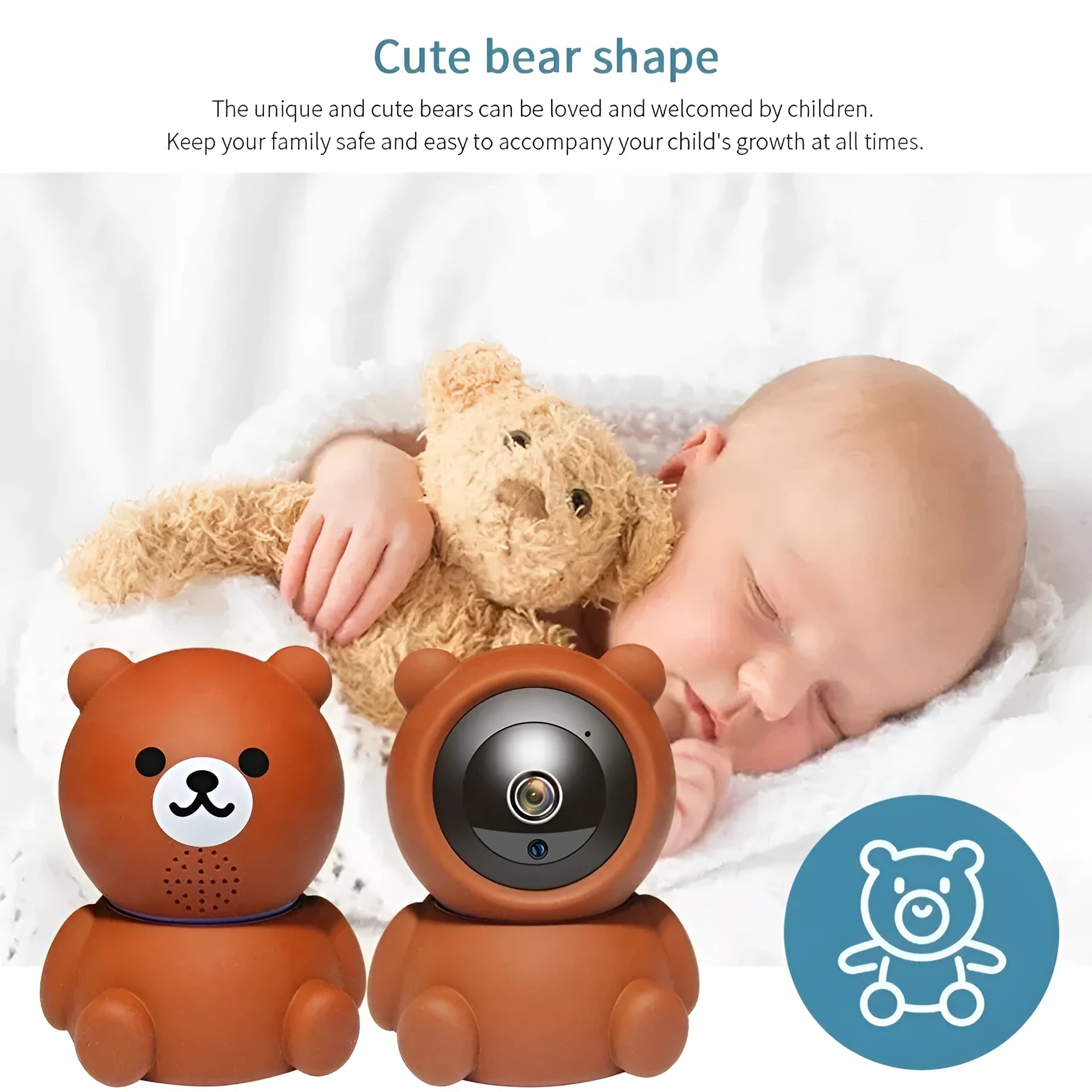 Bear 1080P WiFi IP security camera with auto tracking and infrared night vision
