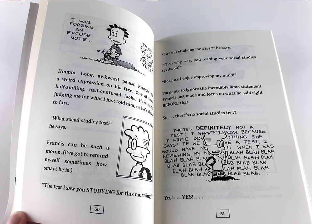 Big Nate 8-book comic collection box set showing colourful covers of school adventure stories for children's English learning