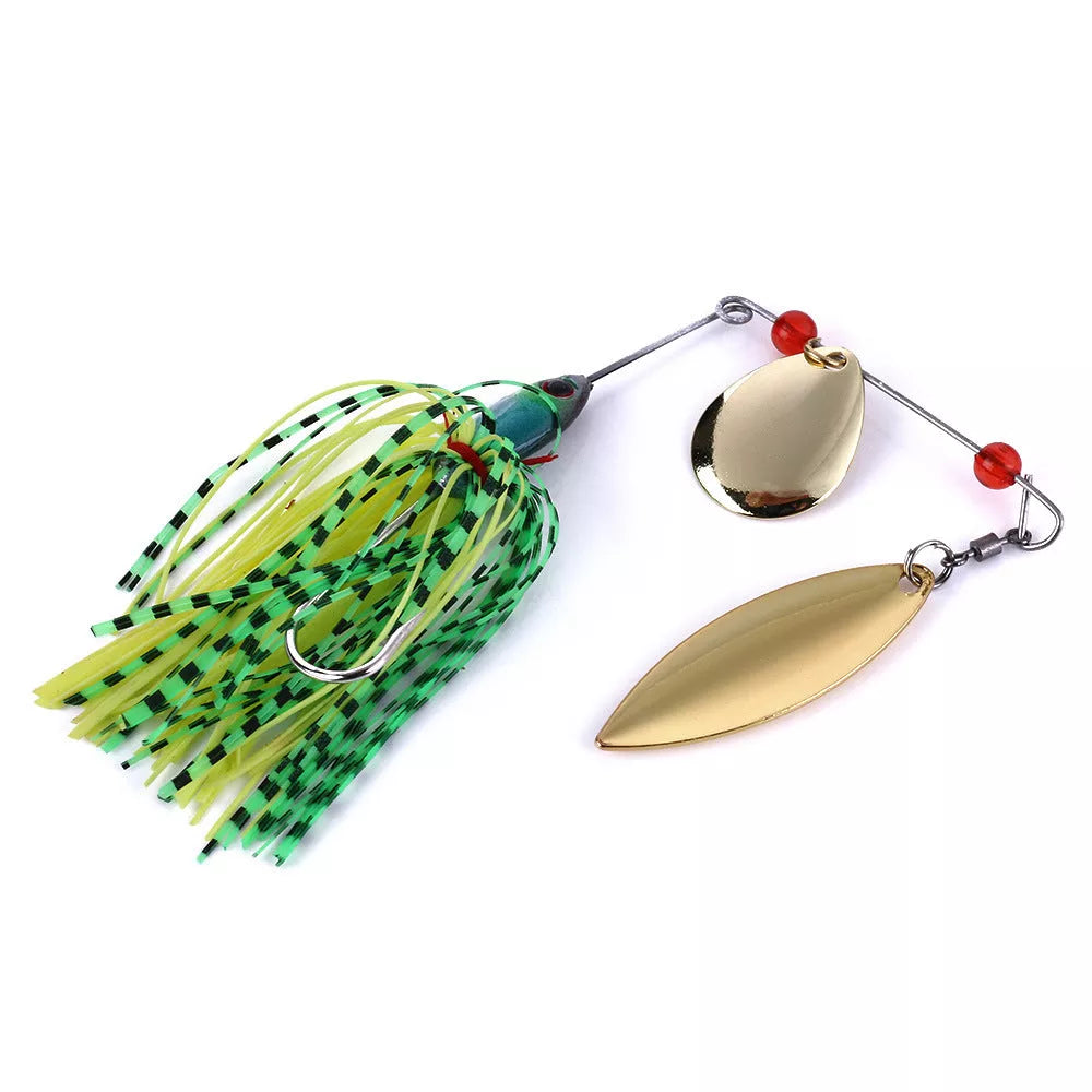 Composite rotating sequin beard bait with 3D eyes in 4 colors