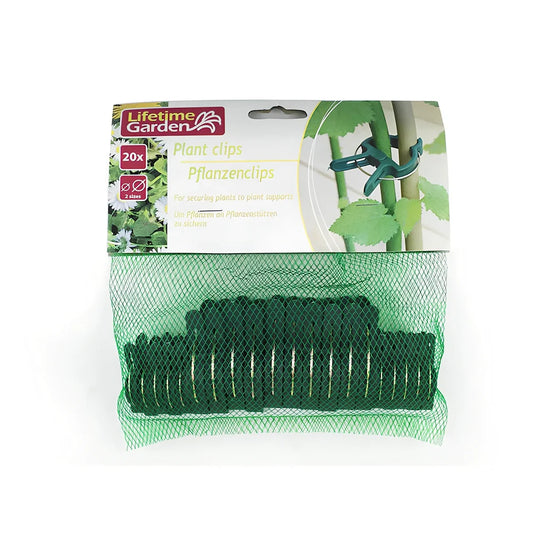 6cm yellow zinc plated garden clips for plant support in outdoor settings