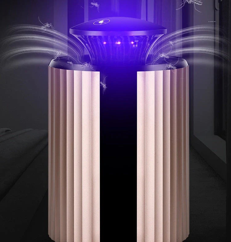 Quiet Mosquito Repelling Lamp - Effective insect zapper with low-noise fan, 360-400nm purple light, and automatic on/off sensor