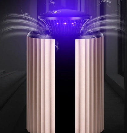 Quiet Mosquito Repelling Lamp - Effective insect zapper with low-noise fan, 360-400nm purple light, and automatic on/off sensor