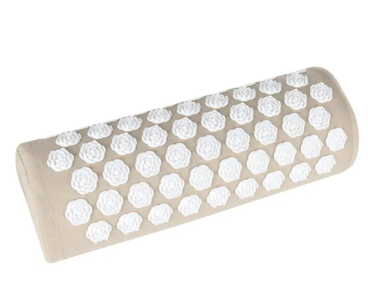 Lotus-shaped acupressure mat and pillow set in blue colour for massage therapy