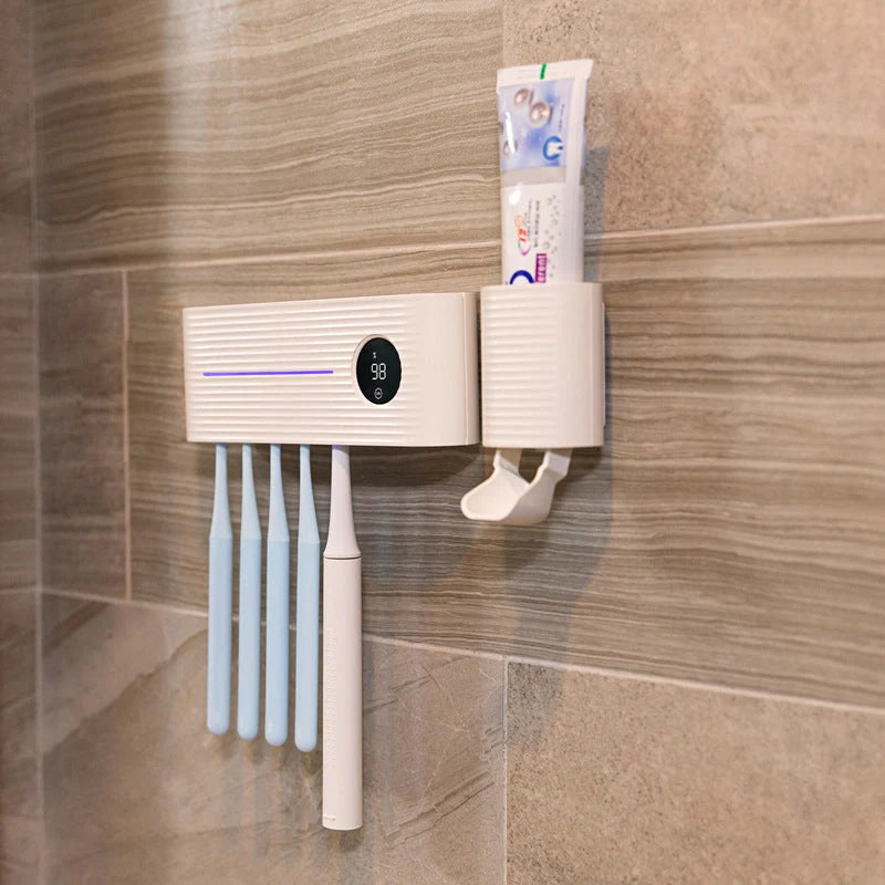 UV Toothbrush Sterilizer eliminating 99.9% of germs with medical-grade UVC light