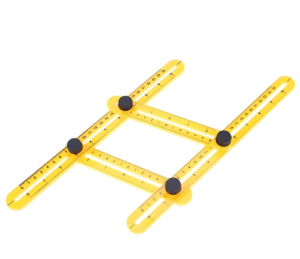 Four folding measuring ruler showing extended 25cm measurement and folded 12cm storage positions