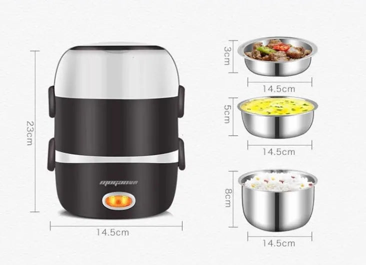 Rice cooker 2 litre capacity 200 watt electric rice steamer with 220 volt power supply for cooking rice, porridge, and soups, featuring a stainless steel inner pot and automatic keep-warm function after cooking completes