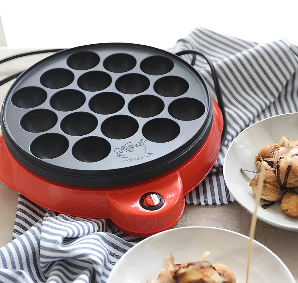 Red Octopus dough ball machine with 650W motor and 40mm hole diameter for commercial kitchens