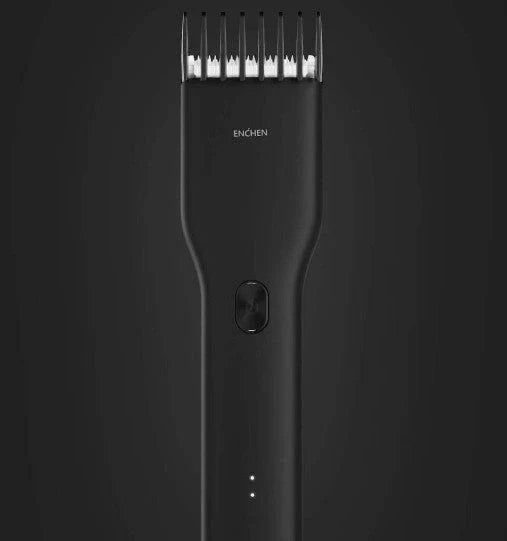 Men's cordless hair clippers with nano ceramic cutter and two-speed control, available in black and white.