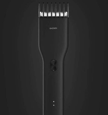 Men's cordless hair clippers with nano ceramic cutter and two-speed control, available in black and white.
