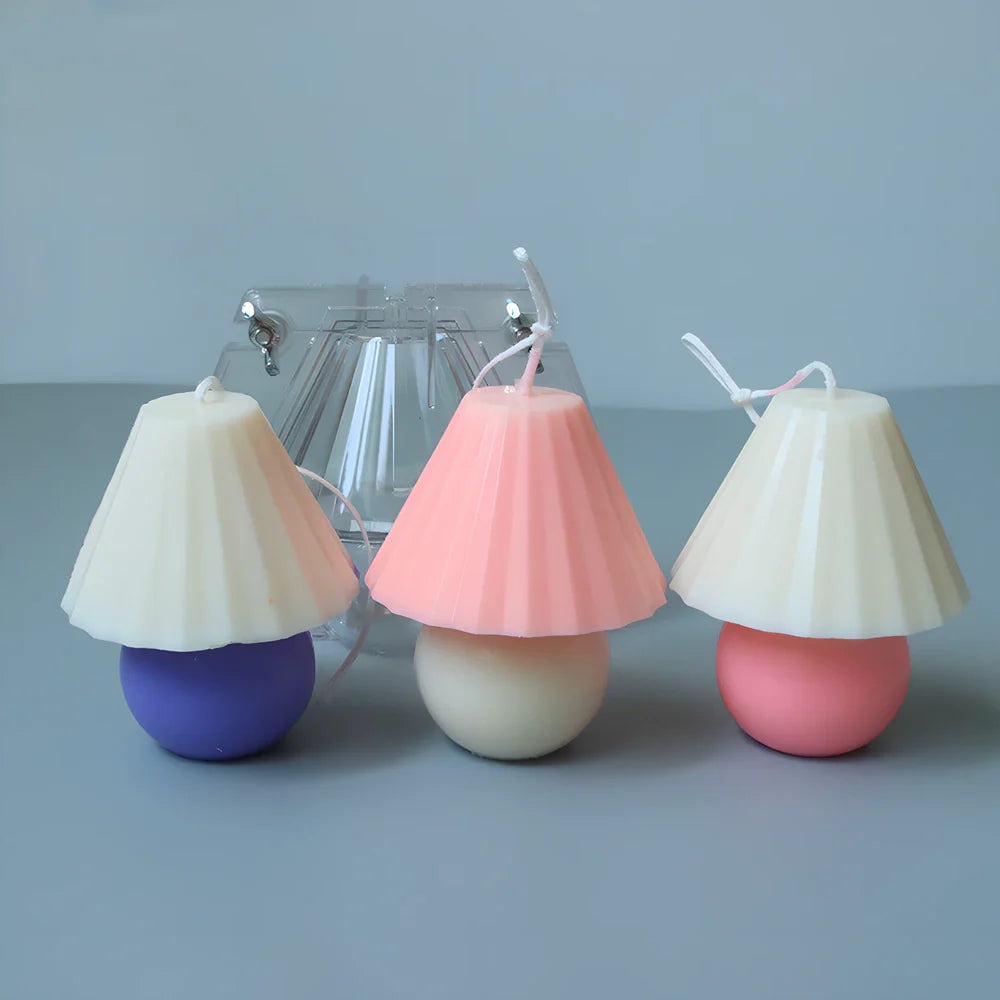 Transparent acrylic lamp mould for homemade scented candles measuring 15cm height