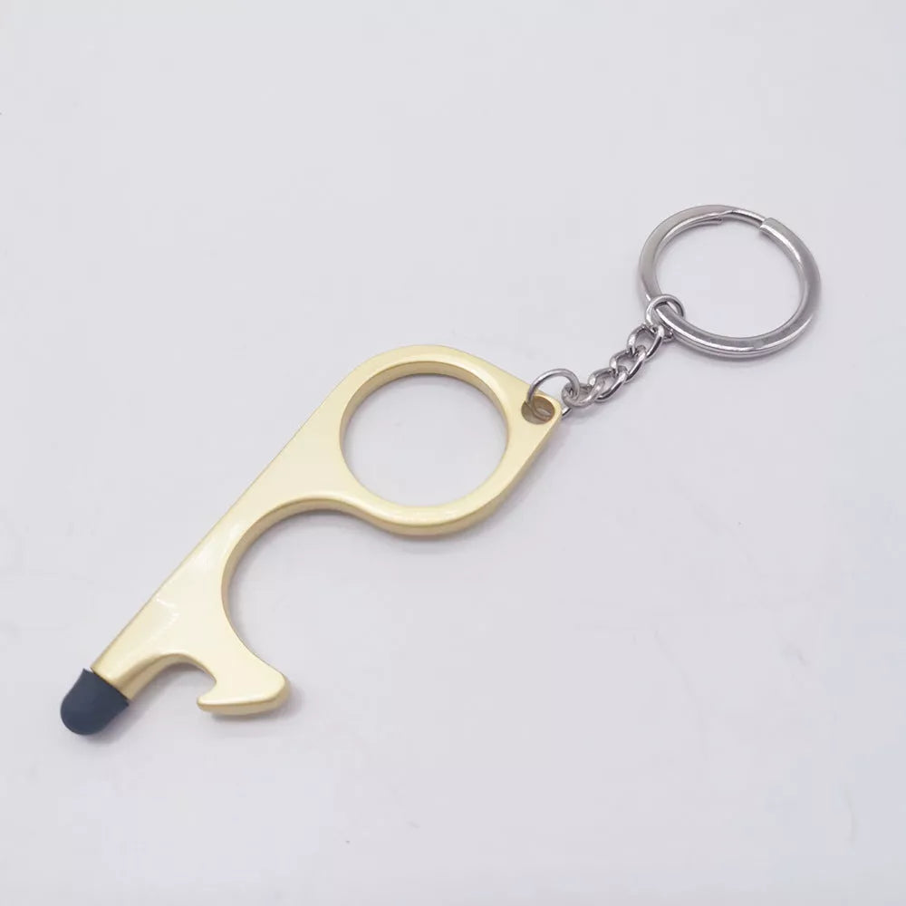 Alloy protective door opener keychain in various colors