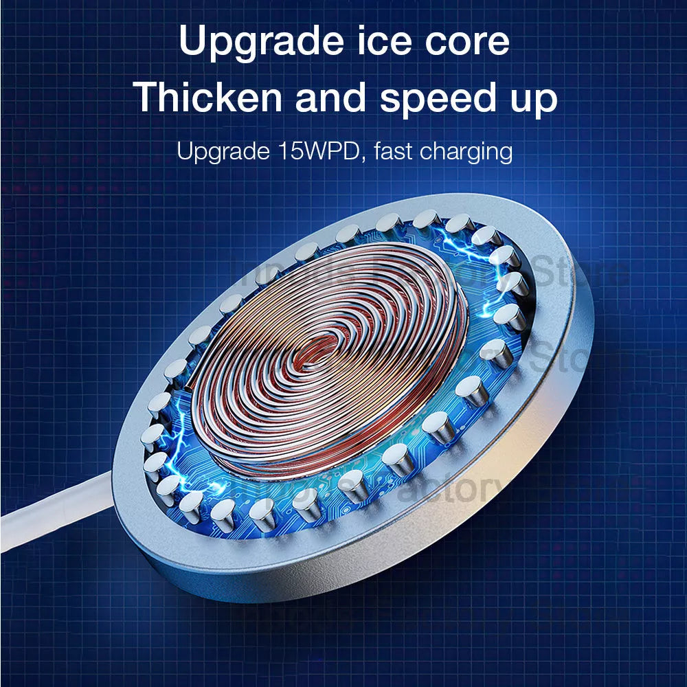 Magnet Safe Fast 15W Wireless Charger for iPhone 12 Pro Max in Silver