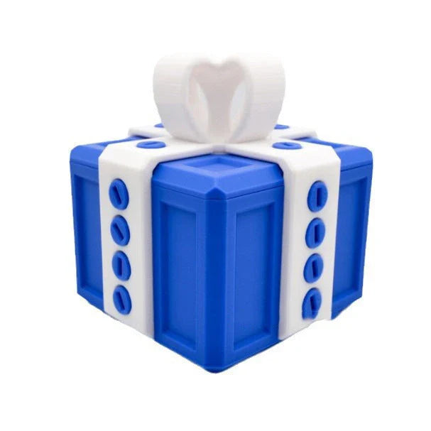 Playful 3D Prank Gift Box in various color combinations - a unique and quirky novelty item for any occasion