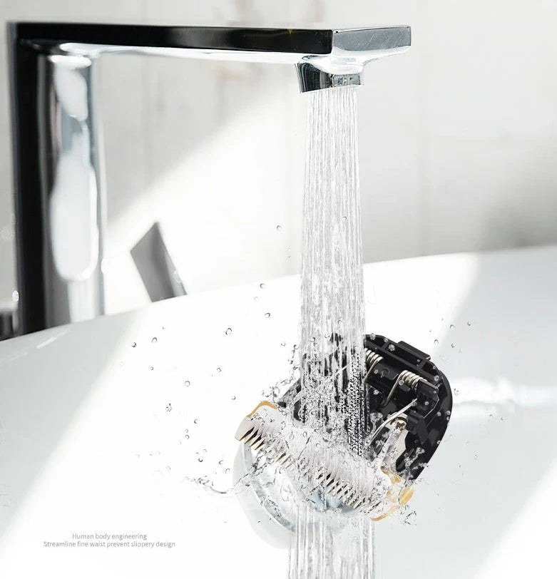 Powerful cordless pet grooming clipper with 5 adjustable speed settings, titanium-ceramic blade, and up to 2 hours of runtime