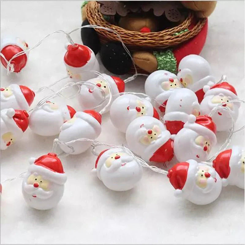 Santa Claus LED string lights for Christmas tree decoration, waterproof, 1.5m length