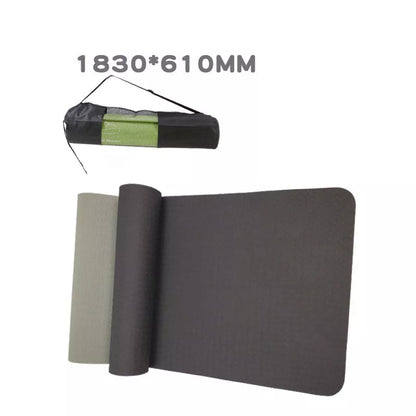 Non-slip TPE yoga mat in various colors, 6mm thickness for optimal comfort