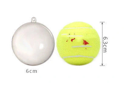 Transparent plastic decorative hanging balls in various sizes and designs