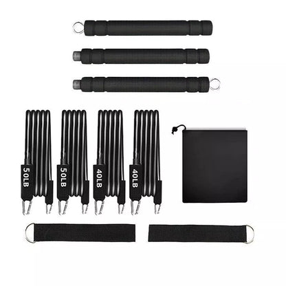 Home Yoga Pull Back Trainer in black, purple, and pink, 40cm metal foam fitness tool