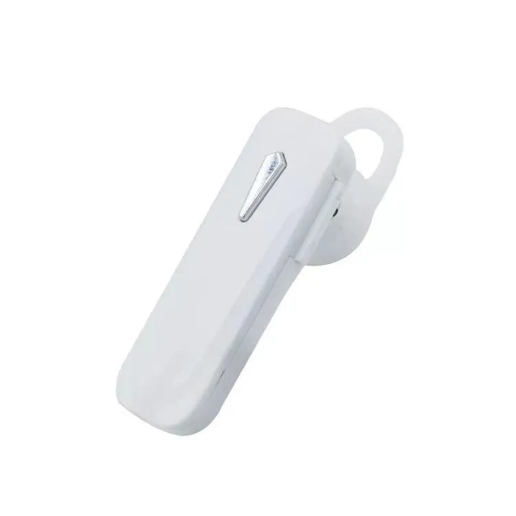 M163 car Bluetooth stereo headset with volume adjustment, song selection, call functions, and Bluetooth selfie control in black or white for hands-free driving and in-car audio control.