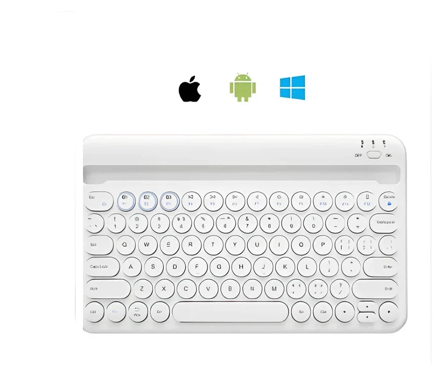 Bluetooth wireless keyboard with 8-metre range and 200-hour battery life in multiple colour options
