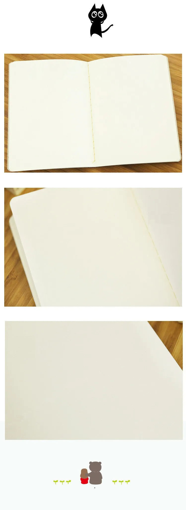 Plain graffiti sketchbook with soft-text paper in a retro design, using 80 gsm inner paper with 102x142 mm dimensions and available in black, white, cowhide colour, and grey for creative writing and drawing.