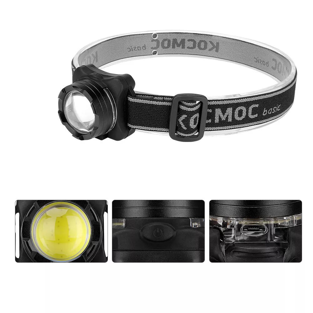 Compact outdoor head lamp with COB technology for night activities
