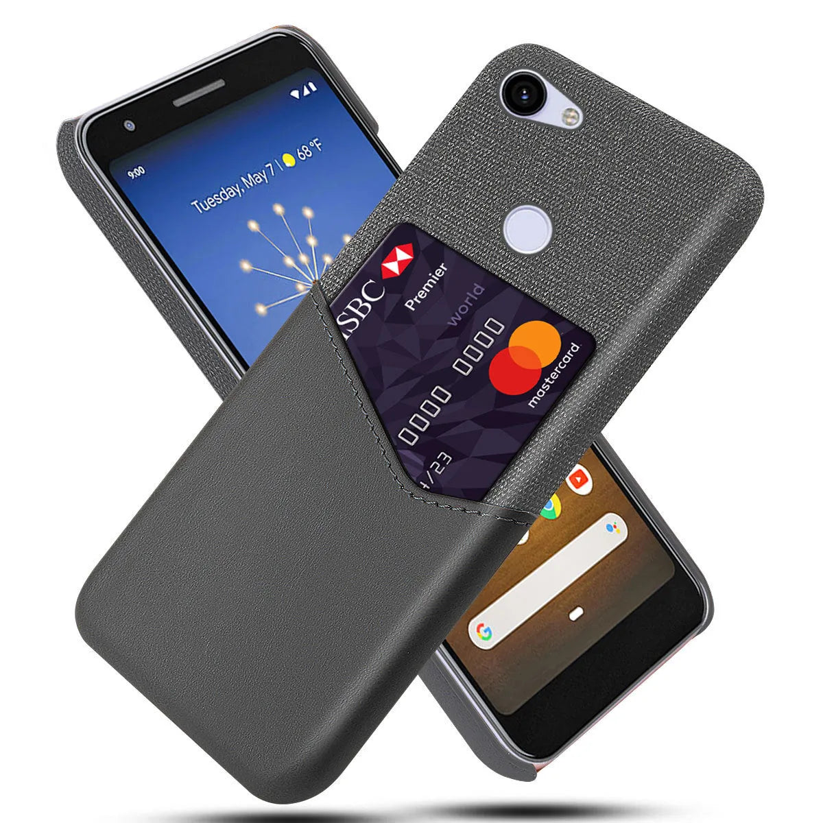 Leather mobile phone case for Google Pixel in five colours showing waterproof drop-resistant design