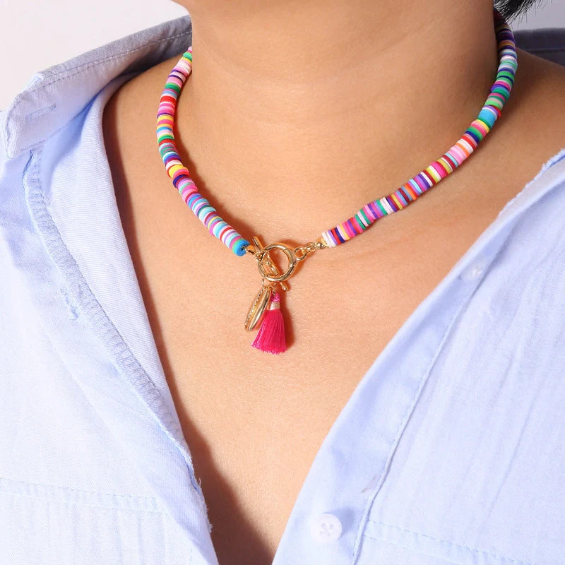 Chic Shell Tassel Necklace - Bohemian Charm for Effortless Style