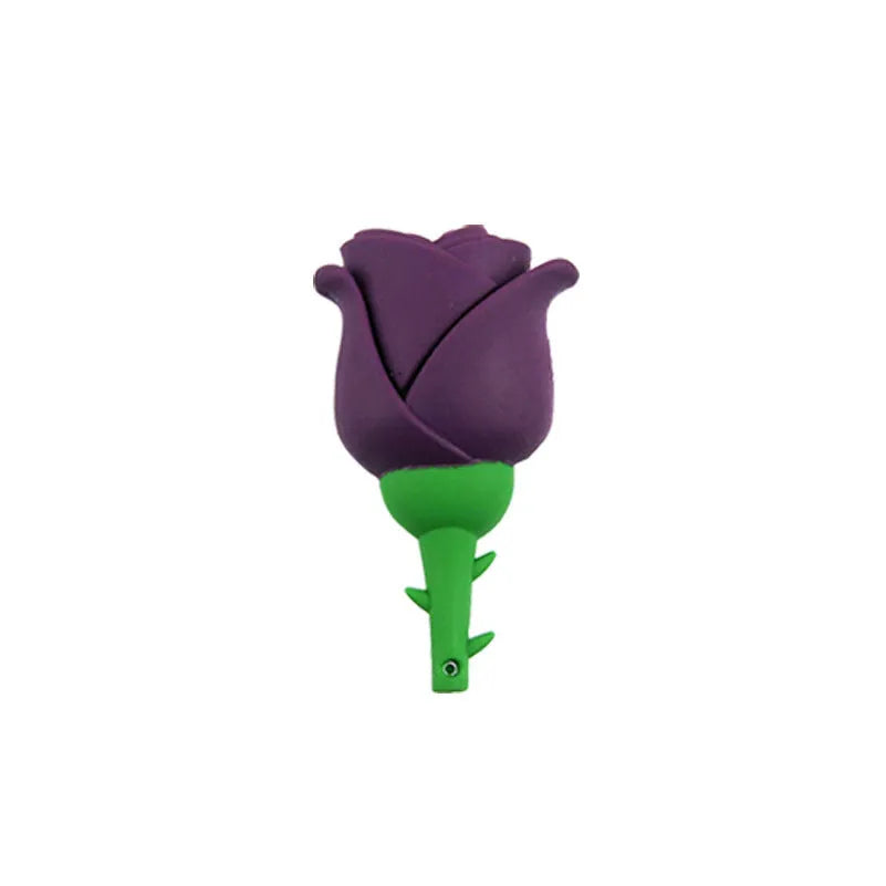 Cartoon rose shape USB flash drive in PVC with USB 2.0, write protection switch, 2GB to 128GB capacity, 20g