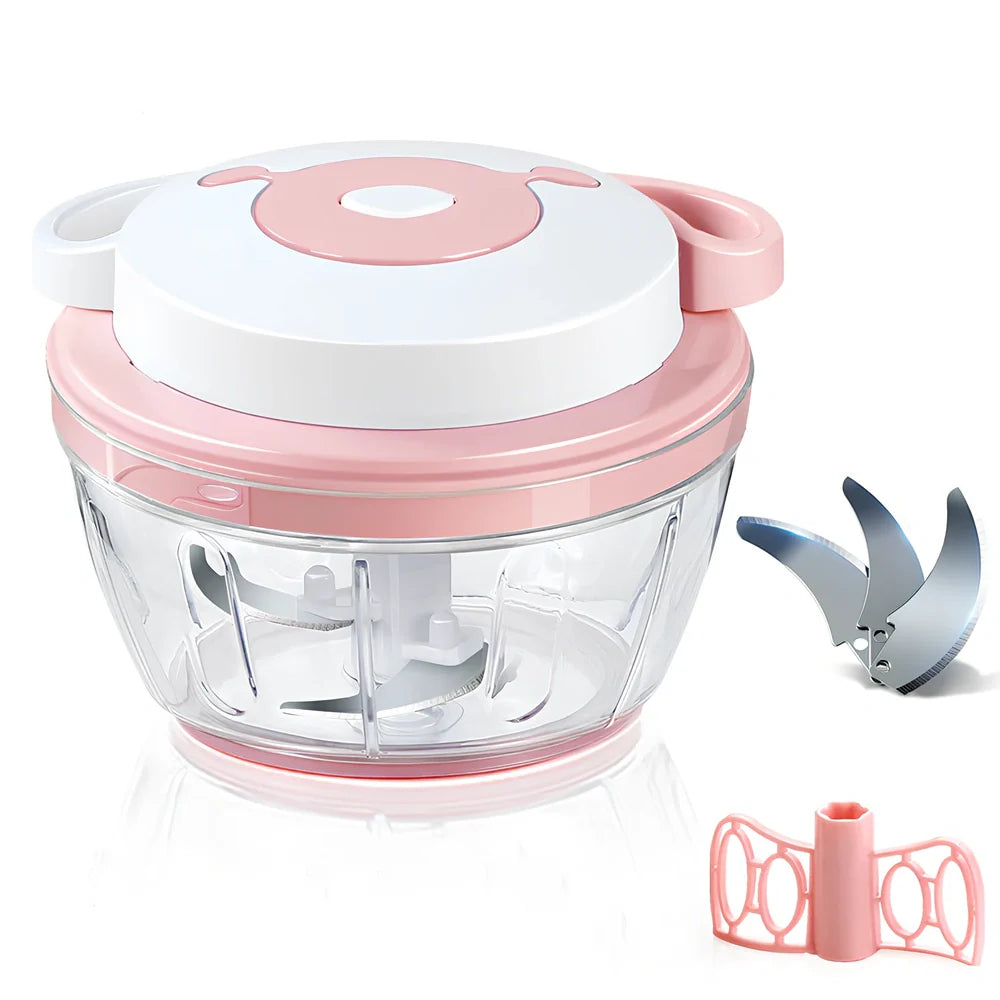 Compact home ginger garlic blender with 400ml bowl and 3 stainless steel blades for quick kitchen prep