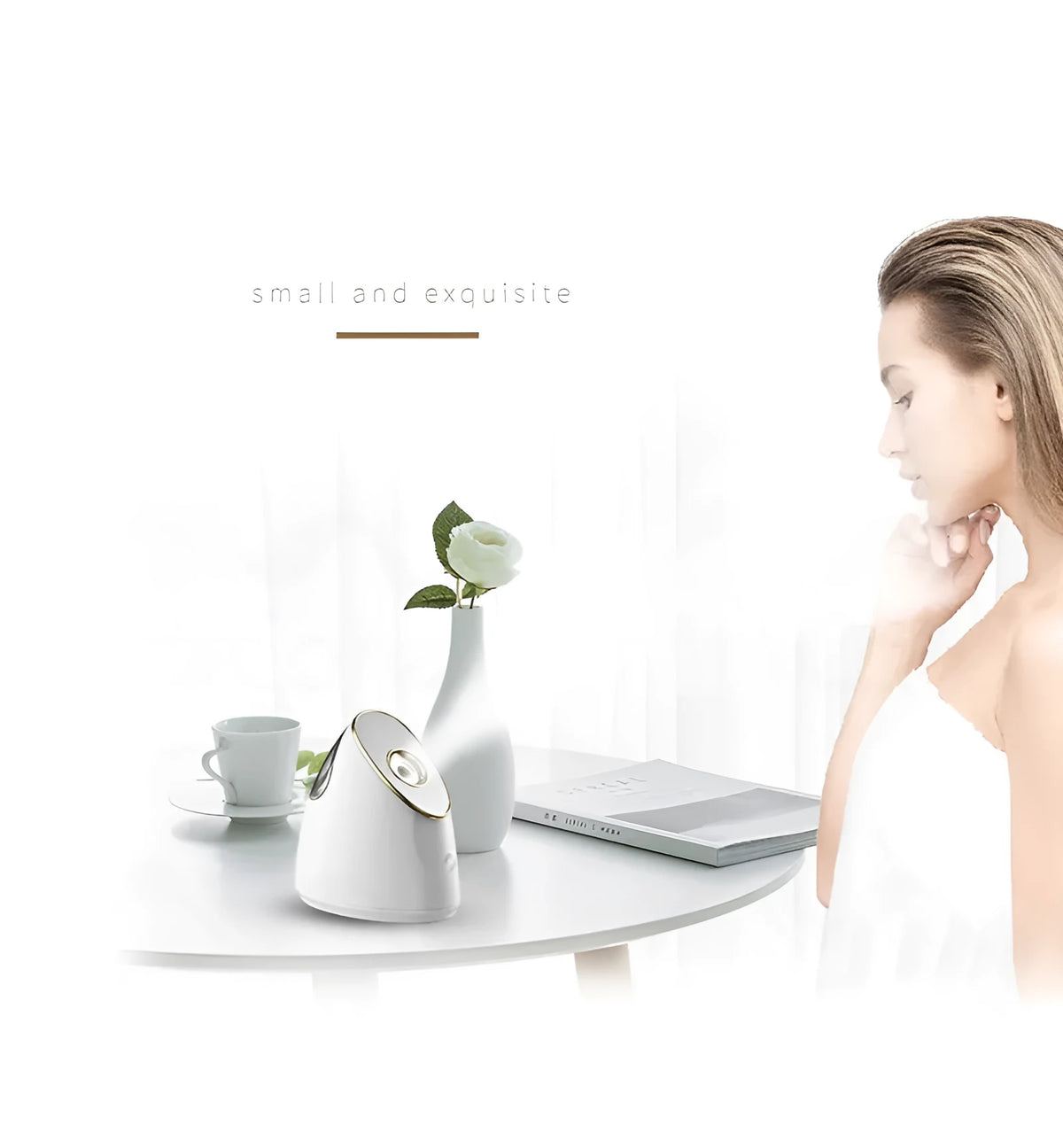 Nano ionic facial steamer hydrating sprayer with 100ml tank, dustproof small body, EU US plug option
