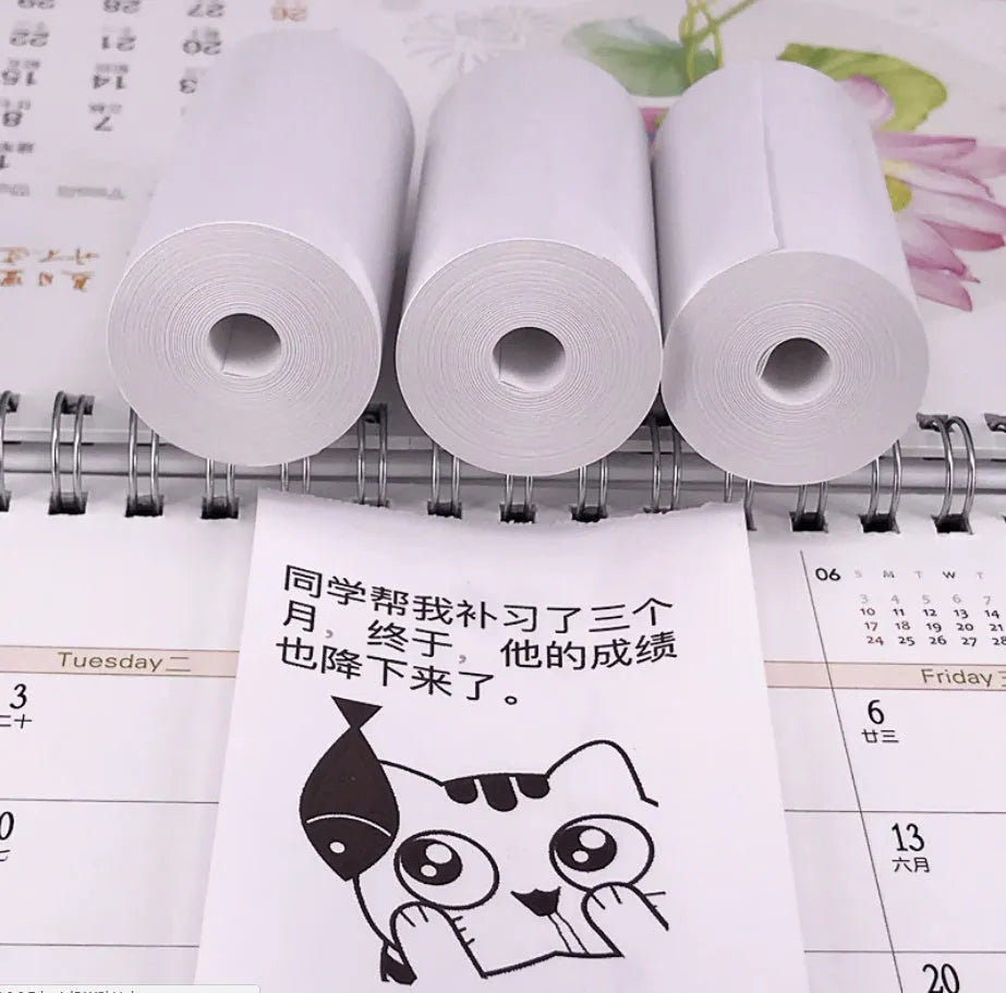 PerPage Mini wireless portable thermal printer paper in Regular, Label and Sticker types, with colour and Q3 or Q6 quantity options.